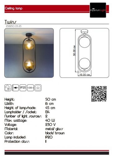 Люстра Imperium Light 258250.05.23 Twins