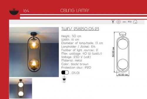 Люстра Imperium Light 258250.05.23 Twins