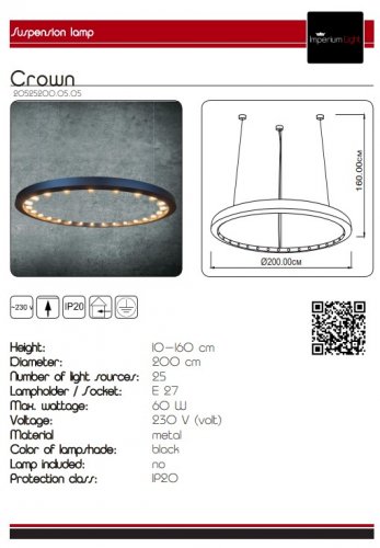 Люстра Imperium Light 20525200.05.05 Crown