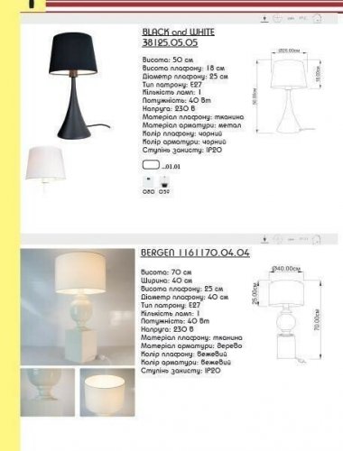 Настольная лампа Imperium Light 38125.01.01 Black White