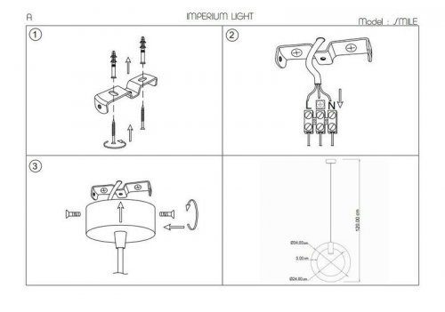 Підвісний світильник Imperium Light 181134.19.22 Smile