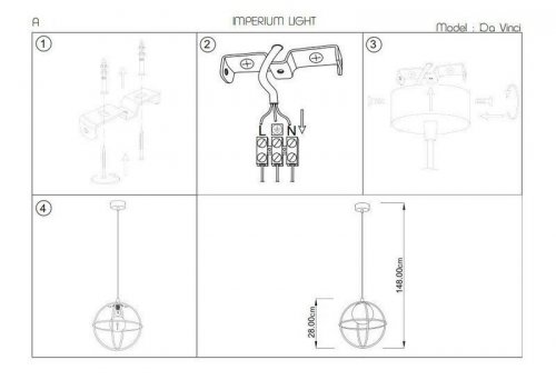 Підвісний світильник Imperium Light 174127.01.01 Da Vinci