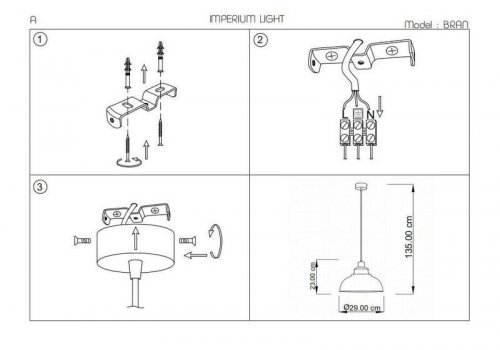Підвісний світильник Imperium Light 164129.01.01 Bran 