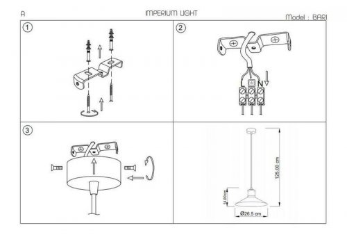 Підвісний світильник Imperium Light 165126.05.05 Bari