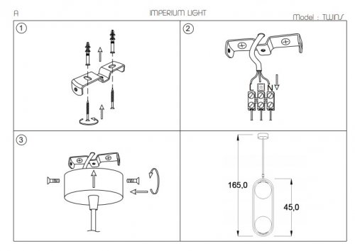Подвесной светильник Imperium Light 257245.05.01 Twins