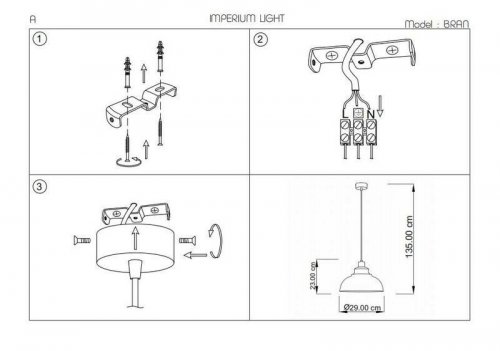 Підвісний світильник Imperium Light 164129.17.05 Bran