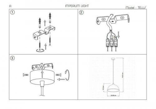Підвісний світильник Imperium Light 169125.01.01 Telus 