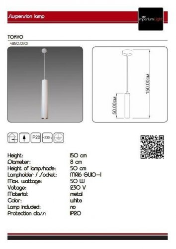 Подвесной светильник Imperium Light 48150.01.01 Tokyo