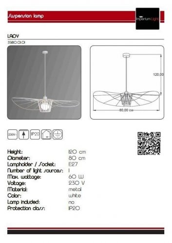 Подвесной светильник Imperium Light 35180.01.01 Lady