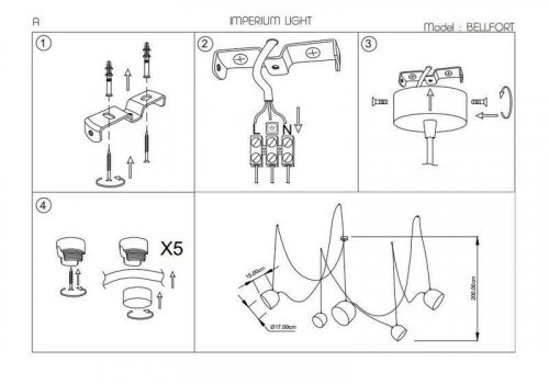 Підвісний світильник Imperium Light 155599.05.05 Bellfort