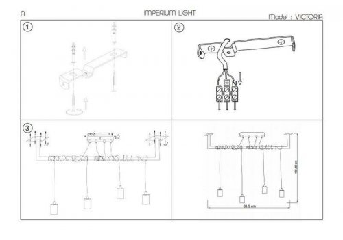 Підвісний світильник Imperium Light 110440.05.16 Victoria