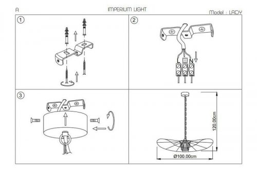 Підвісний світильник Imperium Light 351100.01.01 Lady