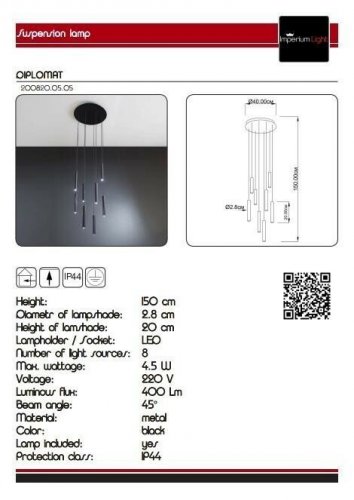 Підвісний світильник Imperium Light 200820.05.05 Diplomat
