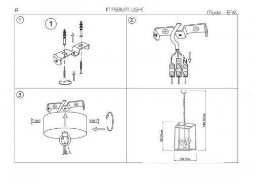 Підвісний світильник Imperium Light 141426.01.01 Earl 