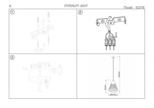 Підвісний світильник Imperium Light 118124.01.01 Rome