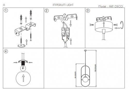 Підвісний світильник Imperium Light 320158.12.01 Art deco