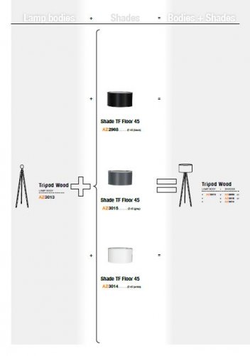 Торшер Azzardo AZ3013 Tripod Wood lampbody 