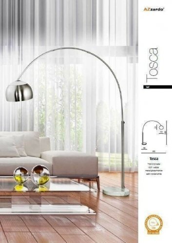 Торшер Azzardo AZ0022 Tosca (TS010121MM-SN-WH) (16012)