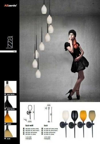 Торшер Azzardo AZ1076 Izza (shiny black) (MJ1288-1-SBK) (15295)