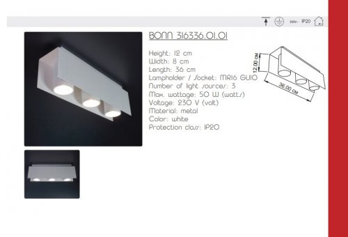 Стельовий світильник Imperium Light 316336.01.01 Bonn 