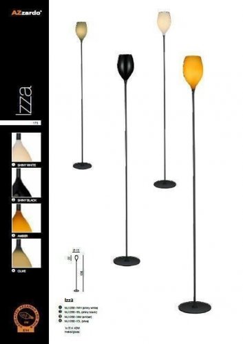 Торшер Azzardo AZ1076 Izza (shiny black) (MJ1288-1-SBK) (15295)