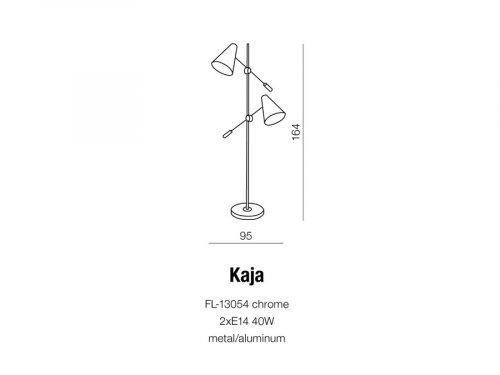 Торшер Azzardo AZ1082 Kaja (black) (FL-13054-BK)