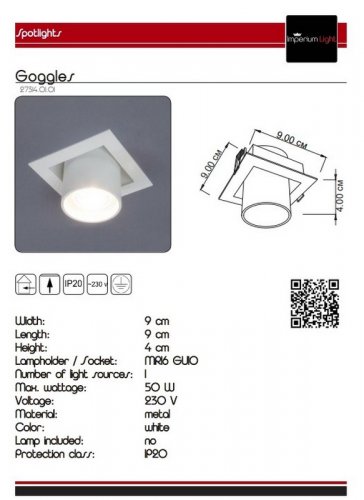 Точечный светильник Imperium Light 27314.01.01 Goggles