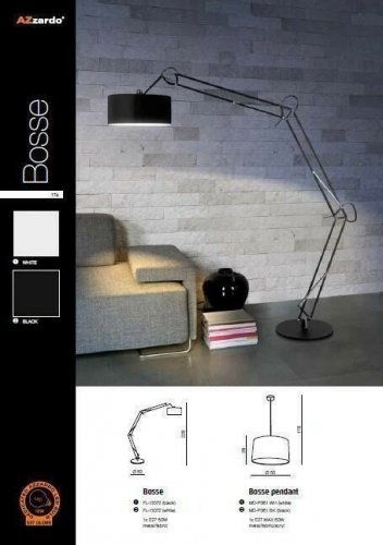 Торшер Azzardo AZ1040 Bosse floor (white) (FL-13072-WH) (15787)