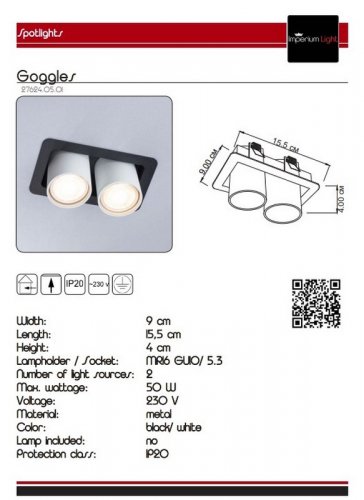 Точечный светильник Imperium Light 27624.05.01 Goggles