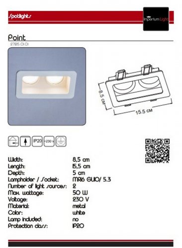 Точковий світильник Imperium Light 271215.01.01 Point