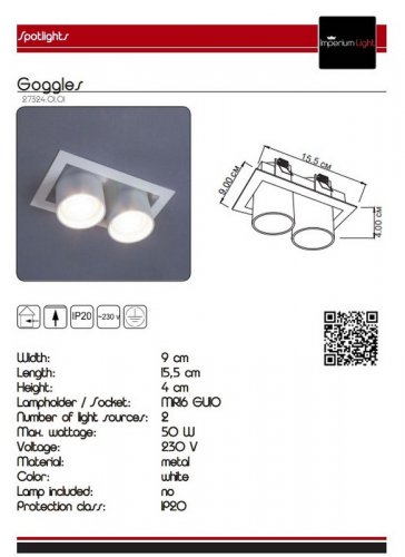 Точечный светильник Imperium Light 27324.01.01 Goggles