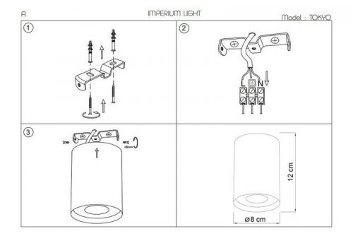 Точковий світильник Imperium Light 48112.22.22 Tokyo