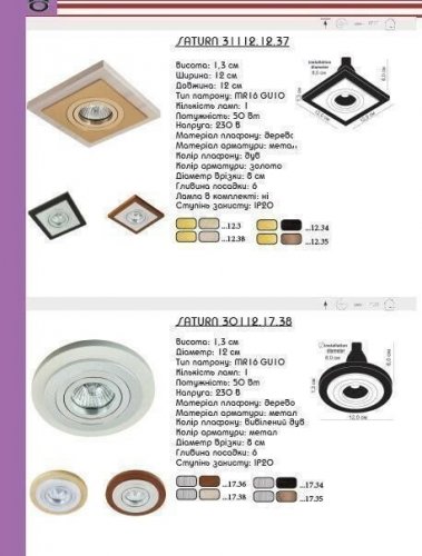 Точковий світильник Imperium Light 30112.17.35 Saturn