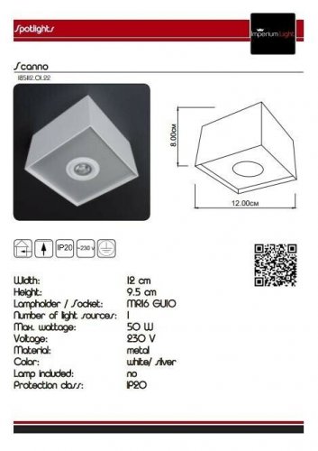 Точковий світильник Imperium Light 185112.01.22 Scanno
