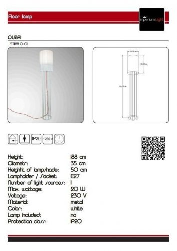 Торшер Imperium Light 571188.01.01 Dubai