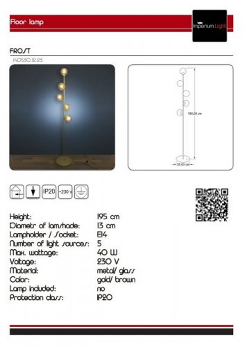 Торшер Imperium Light 140530.12.23 Frost