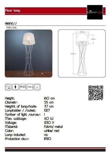Торшер Imperium Light 95155.01.16 Airiness
