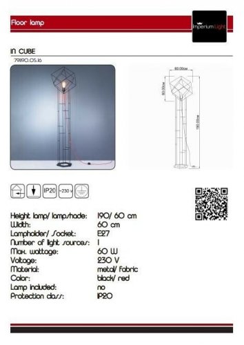 Торшер Imperium Light 791190.05.16 In cube