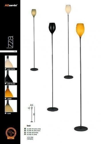 Торшер Azzardo AZ1077 Izza (shiny white) (MJ1288-1-SWH) (15468)