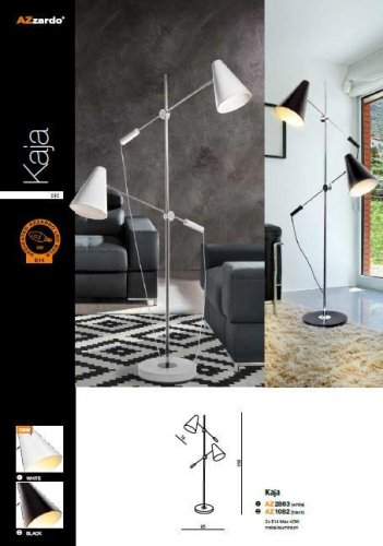 Торшер Azzardo AZ2863 Kaja (white)