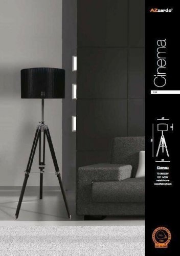 Торшер Azzardo AZ0009 Cinema (TS-062909F-CH-BK) (15902)