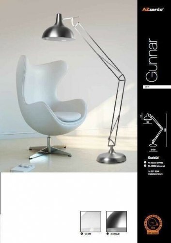 Торшер Azzardo AZ1026 Gunnar (white) (FL-12002-WH) (15942)