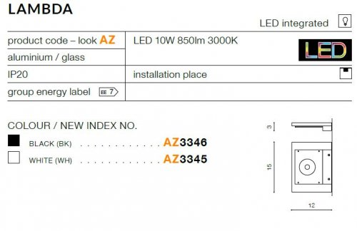 Настінний світильник Azzardo AZ3345 Lambda (white)