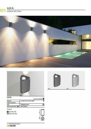 Вуличний світильник Azzardo AZ0777 Luca (dark grey) (GM1102-DGR) (76085)