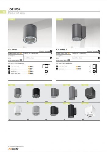 Настінний світильник Azzardo AZ3317 Joe Wall 1 (dark grey)