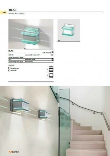 Бра Azzardo AZ0864 Blas (aluminium) (GM1105-ALU) (76024)