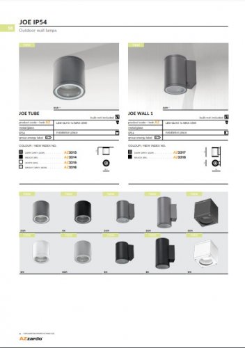 Настінний світильник Azzardo AZ3318 Joe Wall 1 (black)