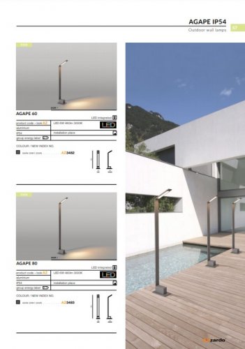 Вуличний стовпчик Azzardo AZ3483 Agape 80 (dark grey)