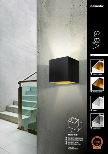 Бра Azzardo AZ0895 Mars wall (aluminium) (GM1109-ALU) (76087)