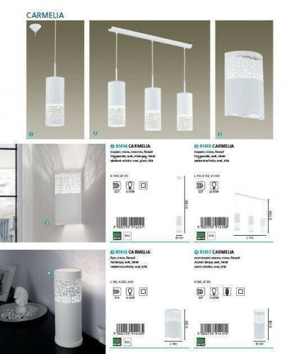 Светильник настенный Eglo 91416 Carmelia (42185)